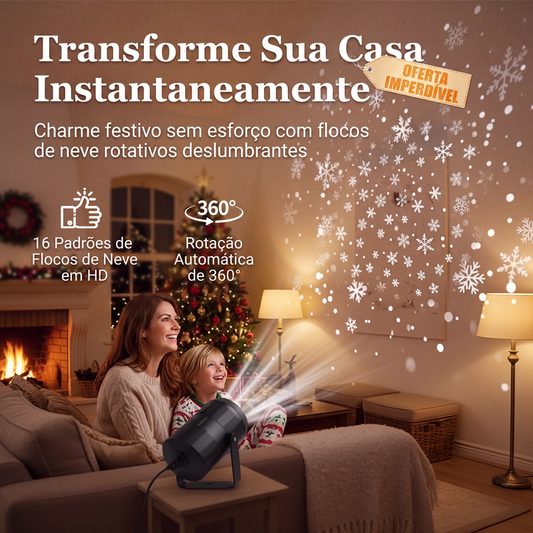 Lâmpada Projetora de Floco de Neve LED