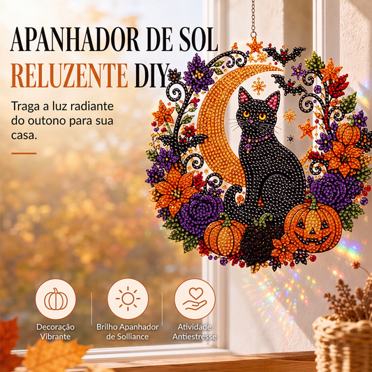 Enfeite Pendente Portátil com Pingente de Diamante de Abóbora