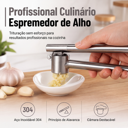 ⭐ O MAIS VENDIDO DE 2026! Esmagador de alho de aço inoxidável premium – a escolha número 1 para quem valoriza qualidade e praticidade na cozinha.