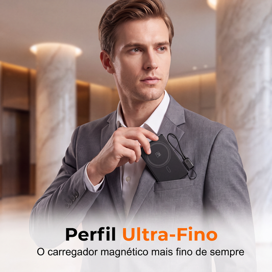 💰 ECONOMIZE E NUNCA MAIS FIQUE SEM BATERIA! 📱 Carregador portátil de 2,5 W para relógio com cabo integrado e power bank