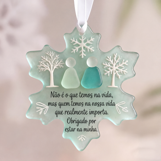 🏆❄️PREÇO ESPECIAL DE ÚLTIMO DIA £ 6,99‼️MAIS DE 50 MIL UNIDADES VENDIDAS💕🌊Decoração de Amizade em Acrílico em Forma de Floco de Neve✨ Moldada pela Natureza e Feita à Mão!