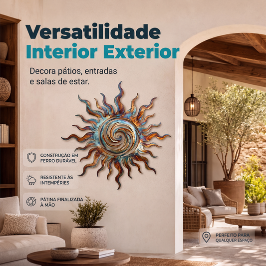 ‼️MAIS DE 50 MIL UNIDADES VENDIDAS💕🌊Decoração de parede com silhueta de sol de metal