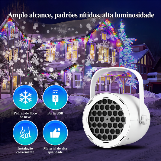 🎅 Promoção Imperdível de Natal 🎁 Luz Projetora de Natal USB com 16 Padrões