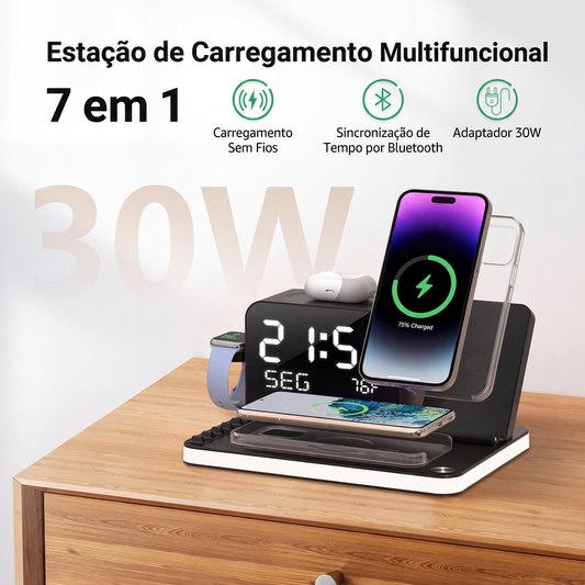 🔥 ÚLTIMO DIA! 50% OFF🔥✨Estação de carregamento sem fio 7 em 1
