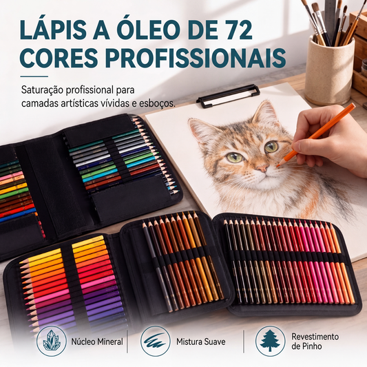 🎨 CONJUNTO PROFISSIONAL DE LÁPIS DE COR – CORES VIVAS, TRAÇOS PERFEITOS, CRIAÇÃO SEM LIMITES! ✏️