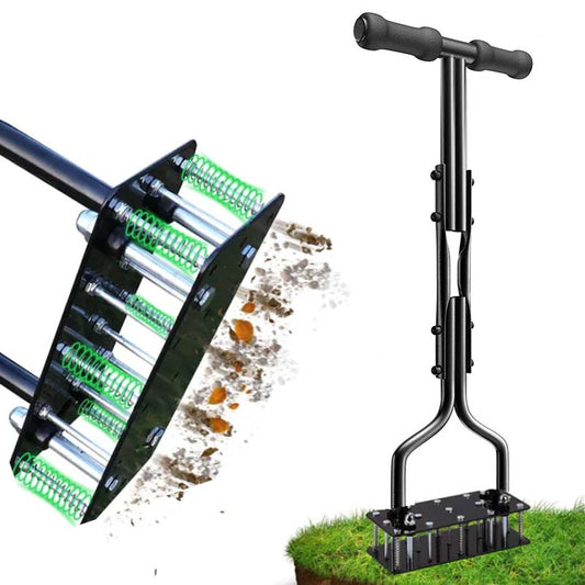 Ferramenta de arejamento para relvados, design automático de limpeza de terra e folhas