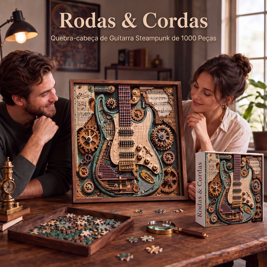 🎸 Puzzle de guitarra 3D – Montagem envolvente, foco relaxante