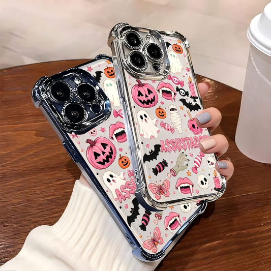 🎃 CONTAGEM REGRESSIVA PARA O HALLOWEEN! SEU CELULAR TAMBÉM MERECE UM LOOK NOVO!🖤 Capa de Celular de Abóbora e Fantasma Assustadora de Halloween