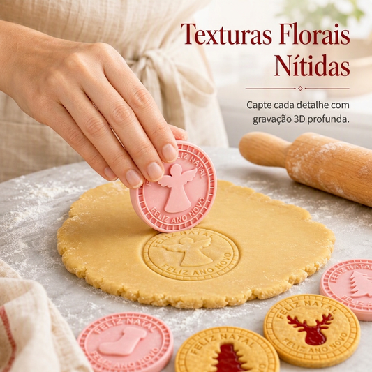 🎄 CONTAGEM REGRESSIVA PARA O NATAL – FAÇA BISCOITOS FEITOS COM CARINHO!💚Conjunto de moldes para biscoitos de Natal festivo