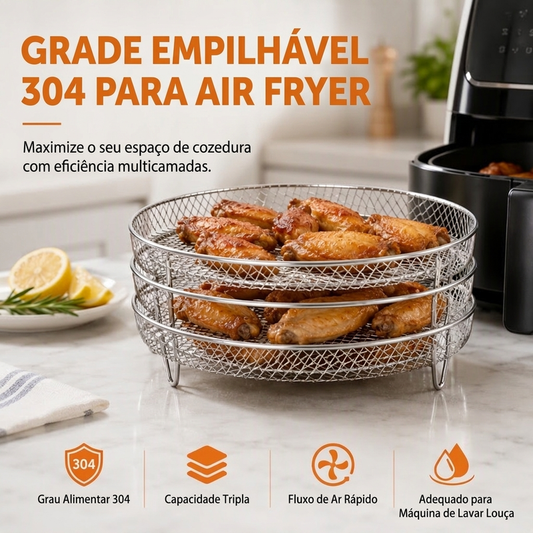 🍎 DESIDRATE, SECA E ORGANIZA – TUDO NUM SÓ LUGAR! Suporte desidratador de aço inoxidável com múltiplas camadas