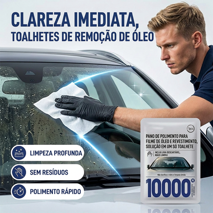 📢 SUPER OFERTA – TERMINA HOJE Lenços removedores de película de óleo para vidros de automóvel