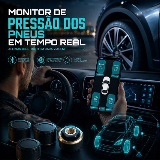 ⏰ Não espere – o preço volta ao normal em breve!  Monitor de pressão dos pneus em tempo real