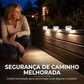 Luzes de parede de calha LED solares à prova d'água para exterior