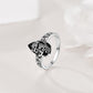 💍46% OFF NOW! 🌿 Vintage Floral Vine Ring – Black Teardrop Gem, Sparkling Accents & Openwork Band ✨