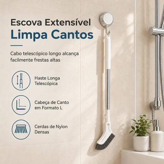 ÚLTIMO DIA! 50% OFF 🔥 Escova de esfregar chão com cabo longo extensível multifuncional