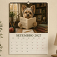 Calendário de Parede 2027 do Yorkshire Terrier