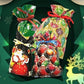 Sacos de presente de Natal com cordão de aperto