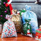 Sacos de presente de Natal com cordão de aperto
