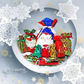 Sacos de presente de Natal com cordão de aperto