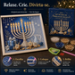 Kit de Arte de Pérolas DIY para Hanukkah com Moldura de Madeira