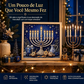 Kit de Arte de Pérolas DIY para Hanukkah com Moldura de Madeira