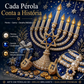 Kit de Arte de Pérolas DIY para Hanukkah com Moldura de Madeira