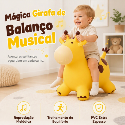 🦒 FOFO DEMAIS – ENCANTA A CRIANÇADA! Cavalo de Pulo Animal Girafa Fofa para Crianças