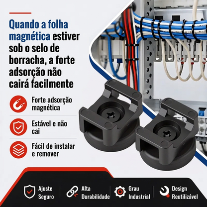 Suportes de Abraçadeira de Cabo Magnéticos de Alta Resistência