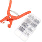 🔘 Kit de Alicate para Botões de Pressão (Sem Costura): Aço Inoxidável, Ergonômico, com Caixa Organizadora, 50 a 200 Conjuntos