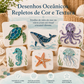 Kit de arte de mosaico oceânico de vidro marinho DIY
