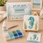 Kit de arte de mosaico oceânico de vidro marinho DIY