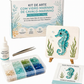 Kit de arte de mosaico oceânico de vidro marinho DIY