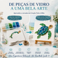 Kit de arte de mosaico oceânico de vidro marinho DIY