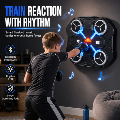 🥊🎵Alvo de caixa de música eletrônico para crianças com treinamento de reação rítmica para fitness em casa e redução de estresse