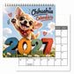 Calendário de parede de 12 meses da Chihuahua