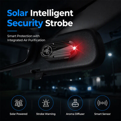 🚗💡 LUZ DE ALERTA LED SIMULADORA DE ALARME ANTIFURTO PARA CARRO (ENERGIA SOLAR) ☀️🔒