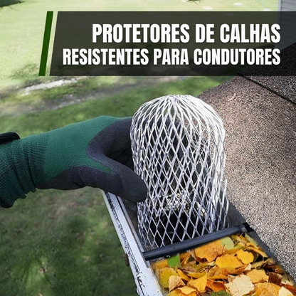 🔥 COMPRE 2, GANHE 1 GRÁTIS! 🍂 Protetor de calha contra folhas – Mantém folhas e sujeira longe – Reduz entupimentos em calhas e tubos de queda ✨