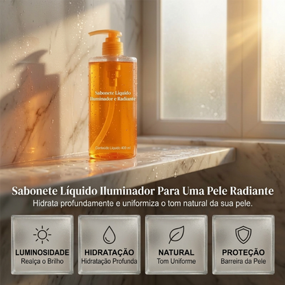 Gel de banho iluminador que dá brilho à pele