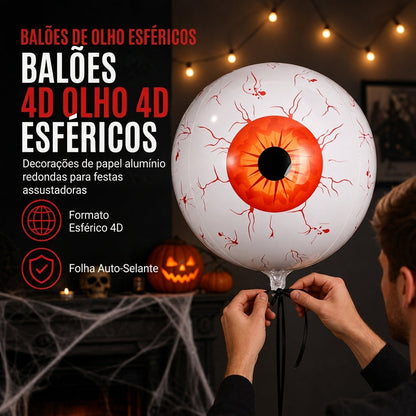 🎃👁️✨ BALÕES DE GLOBO OCULAR 4D DE 22 POLEGADAS PARA DECORAÇÕES DE HALLOWEEN ✨👁️🎃