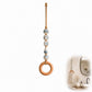 🧺✨ CABIDE DECORATIVO PARA TOALHAS COM CONTAS E ANEL DE MADEIRA ✨🧺 – UM TOQUE DECORATIVO PARA PENDURAR AS SUAS TOALHAS!