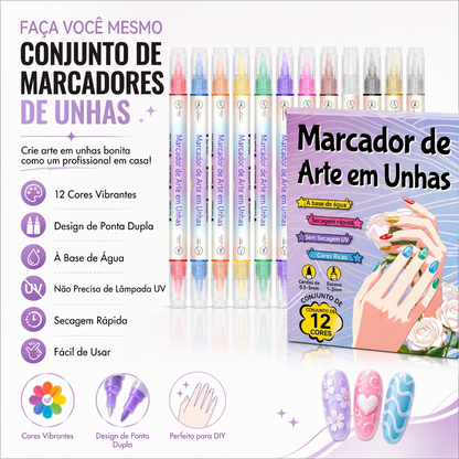 ⏳Desconto de 50% por tempo limitado⏰Conjunto de marcadores para decoração de unhas DIY💅💞