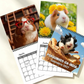 🐹 Adicione um toque adorável à sua parede – Calendário de Parede Adorable Guinea Pig