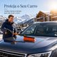 Pá de neve extensível para carro com vassoura de neve e raspador