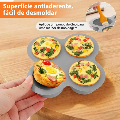 🧁✨ FORMA DE SILICONE PARA CONFEITAR BOLOS COM 4 CAVIDADES ✨🧁