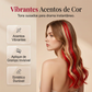 12 extensões de cabelo retas e coloridas com grampo