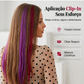 12 extensões de cabelo retas e coloridas com grampo