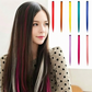 12 extensões de cabelo retas e coloridas com grampo