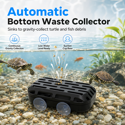 📢50% DE DESCONTO!!!🐢 Coletor de Fezes e Limpador de Resíduos para Aquário de Tartarugas – Mantenha o Aquário Mais Limpo e com Menos Sujeira 💧