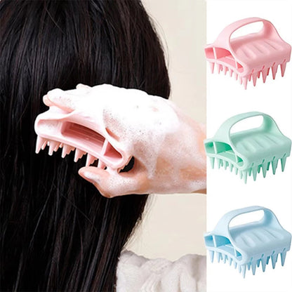 Faça uma massagem no seu couro cabeludo instantaneamente! Massajeador de silicone macio para o cabelo