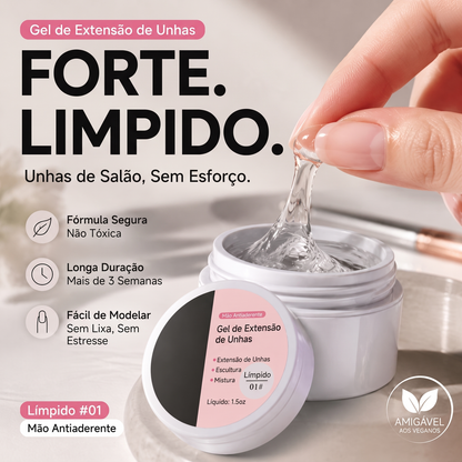 💅✨ PROMOÇÃO DE VERÃO: 50% DE DESCONTO! Gel fortalecedor para extensões de unhas — Não escorre, fácil de usar 🥳
